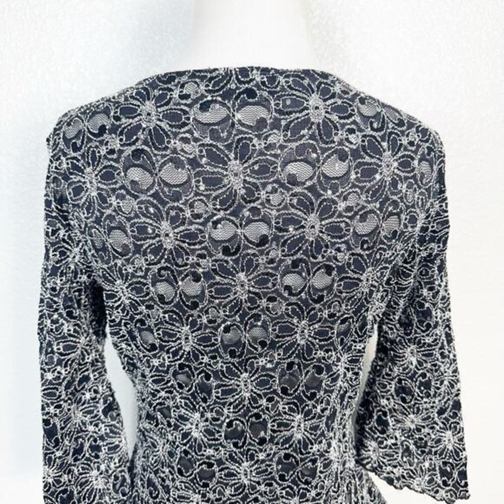 J.T.B.‎ Vintage Fairycore Witchy Whimsigoth Sparkle Beaded V Neck Top Small - Picture 9 of 12